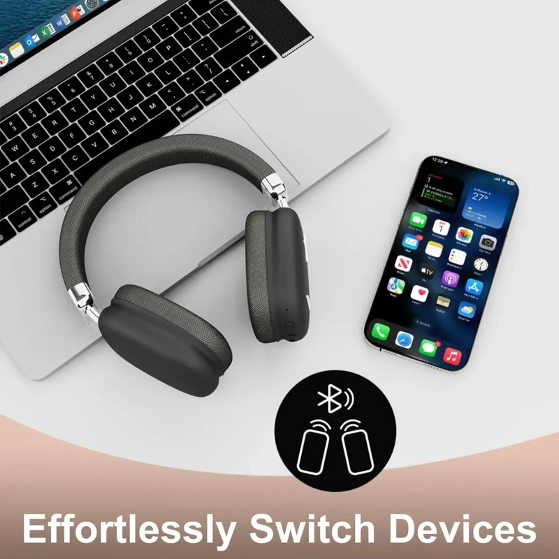 AURICULARES INALAMBRICOS DIADEMA BLUETOOTH NEGRO - 3