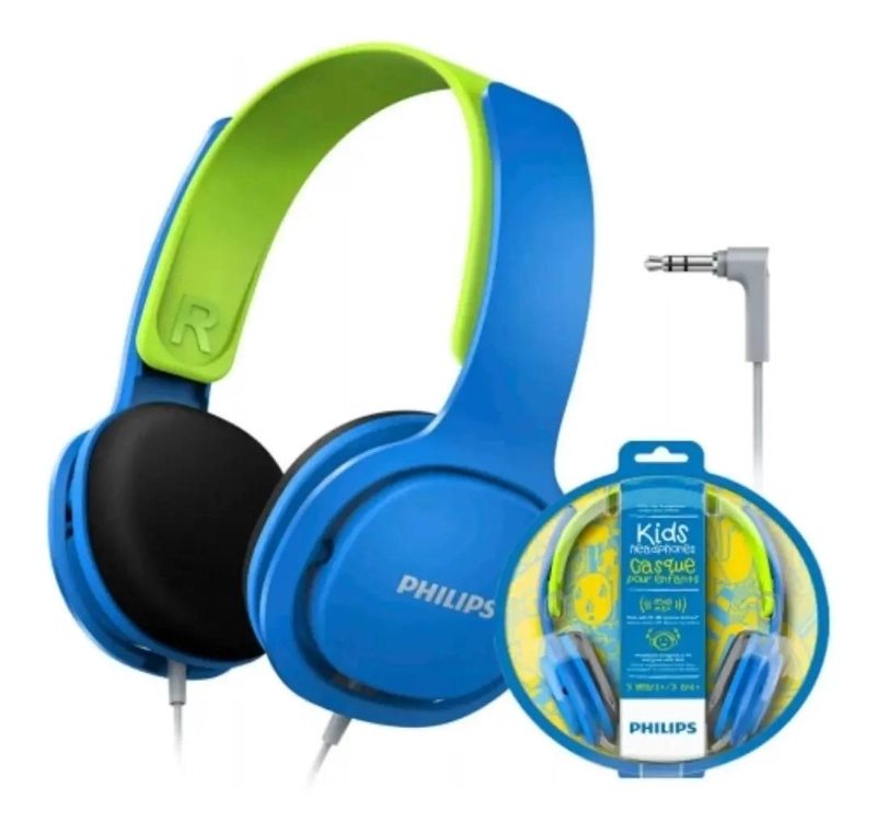 AUDIFONOS INFANTILES CON DIADEMA AJUSTABLE AZUL - 1