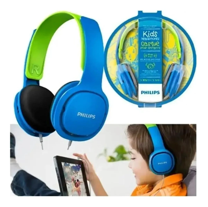 AUDIFONOS INFANTILES CON DIADEMA AJUSTABLE AZUL - 2