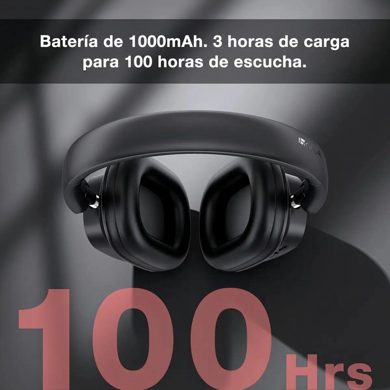 AUDIFONOS INALAMBRICOS ON-EAR BLUETOOTH 5.3 CON BATERIA 1 - 3