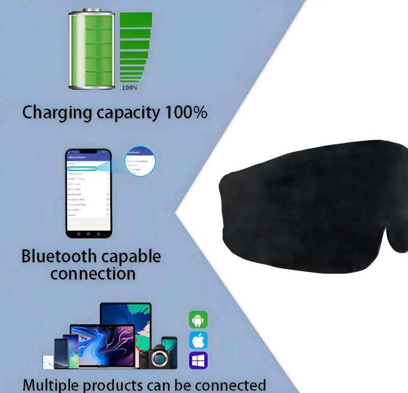 ANTIFAZ AURICULAR BLUETOOTH PARA DORMIR CON MICROFONO - 4