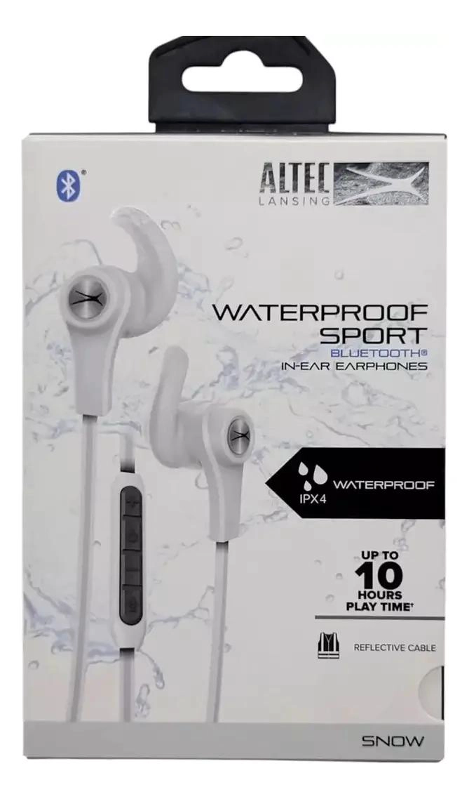AUDIFONOS BLUETOOTH IMPERMEABLES COLOR BLANCO - 1