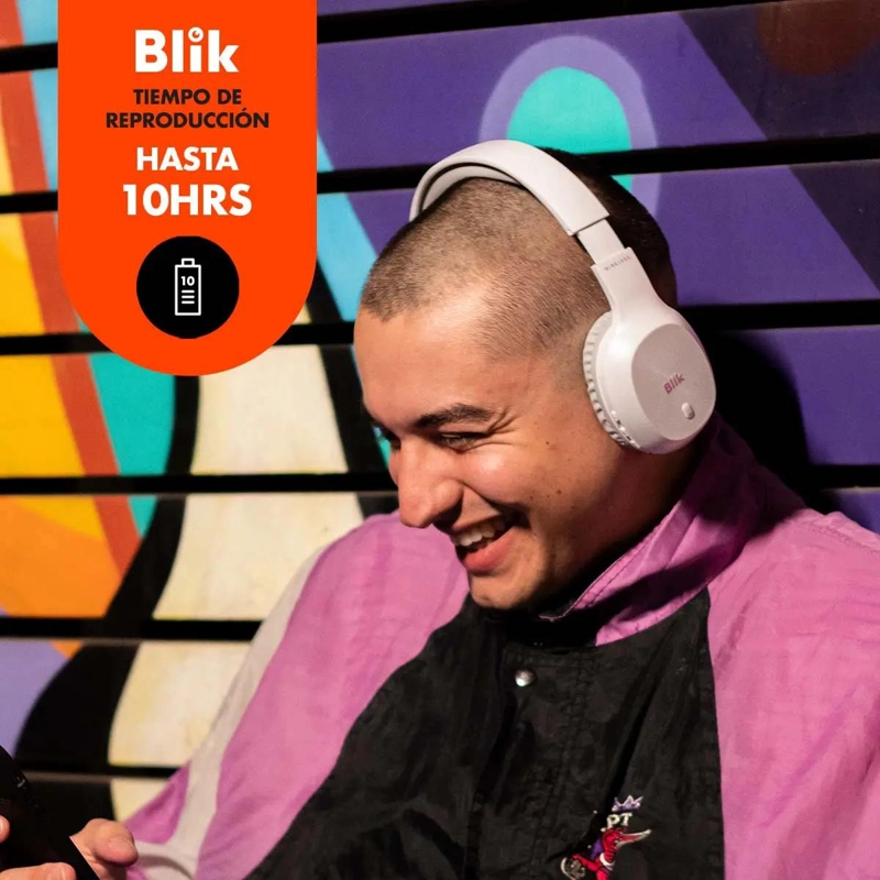AUDIFONOS BLUETOOTH INALAMBRICOS COLOR BLANCO - 3