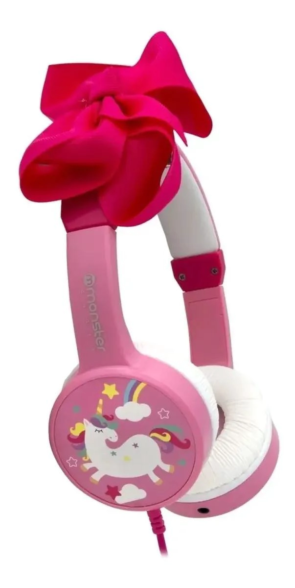 AUDIFONO INFANTIL CON DISEÑO UNICORNIO Y MOÑO - 1