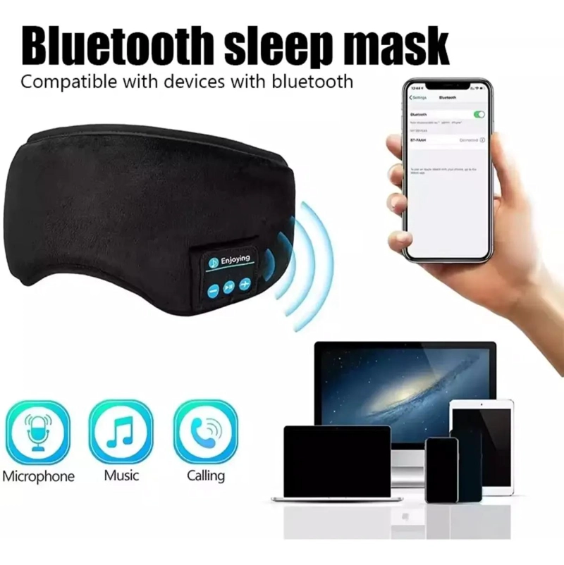 AUDIFONOS INALAMBRICOS CON DIADEMA AJUSTABLE TIPO ANTIFAZ - 4