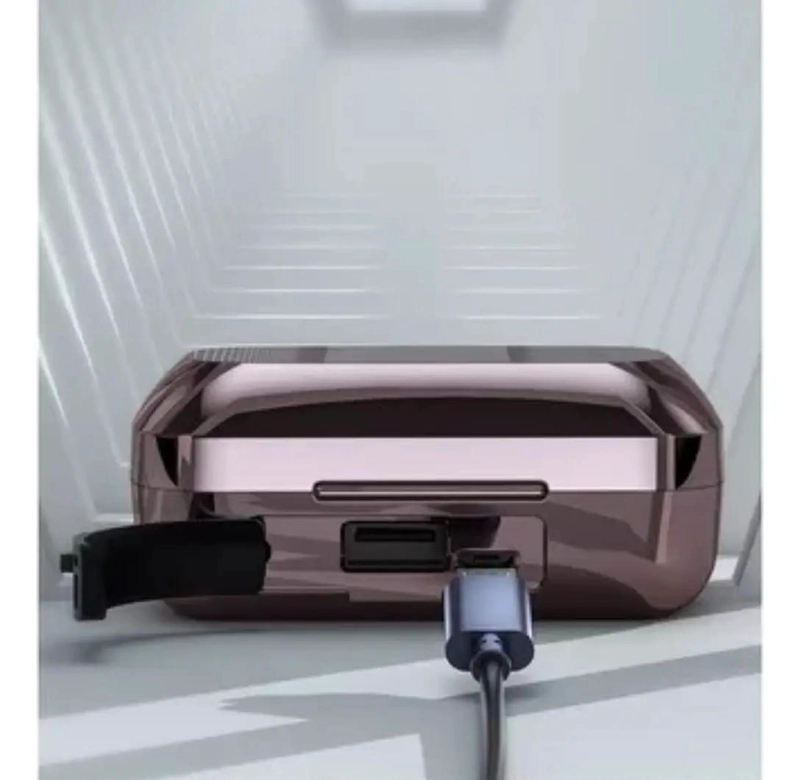 AUDIFONOS INALAMBRICOS BLUETOOTH COLOR ROSA CON ESPEJO - 2