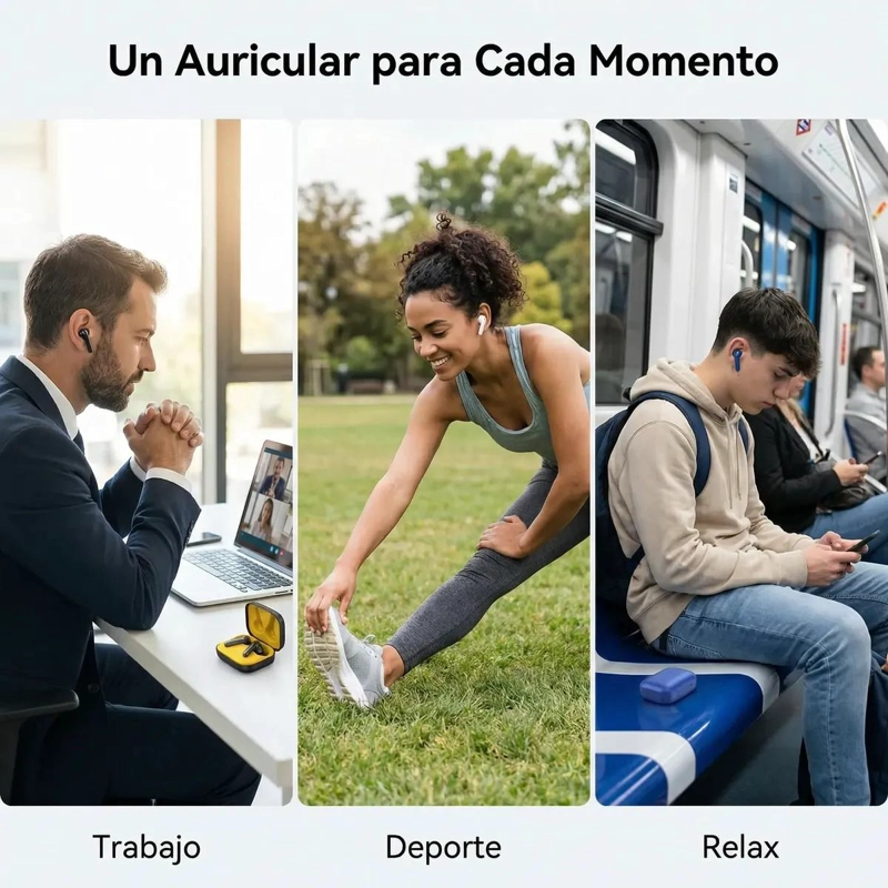 AUDIFONOS INALAMBRICOS BLUETOOTH 5.4 CON SONIDO ESTE REO - 3
