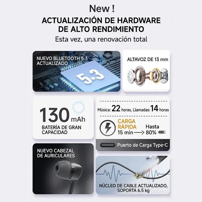 AUDIFONOS BLUETOOTH CLIP RETRACTIL MANOS LIBRES - 1