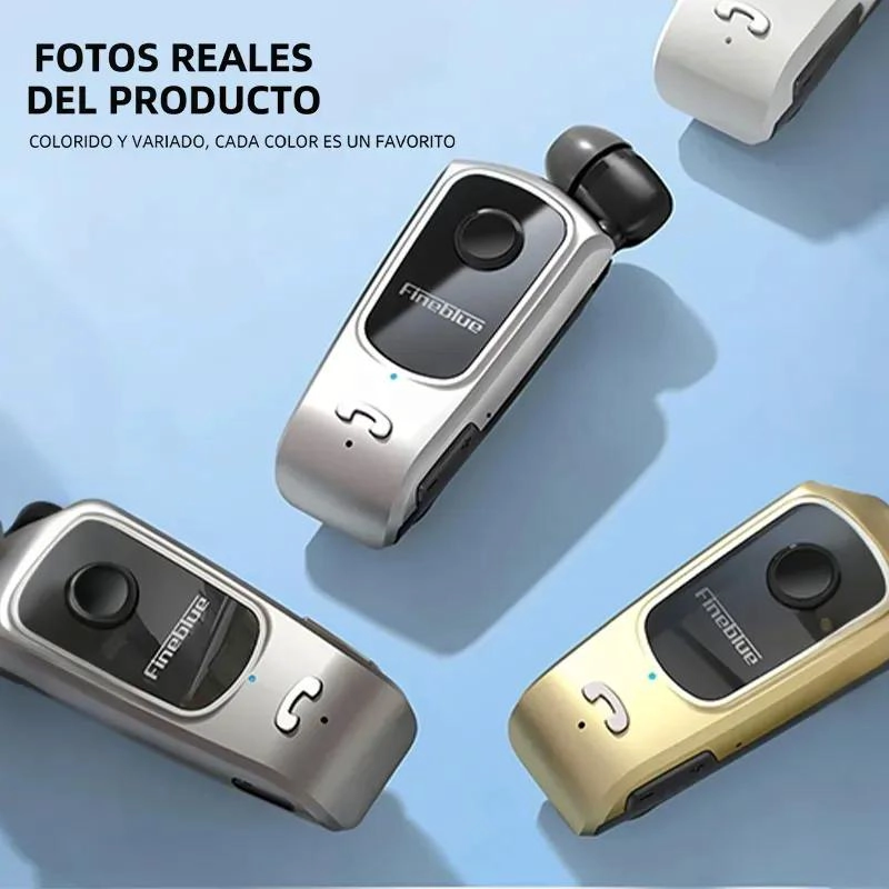 AUDIFONOS BLUETOOTH CLIP RETRACTIL MANOS LIBRES - 4