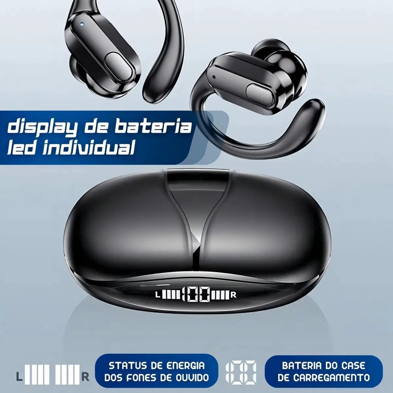 AURICULARES INALAMBRICOS NEGROS CON MICROFONO Y CARGA USB - 3