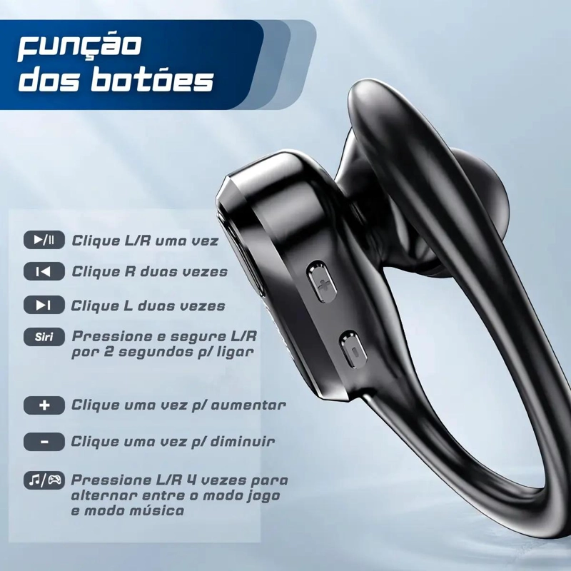 AURICULARES INALAMBRICOS NEGROS CON MICROFONO Y CARGA USB - 4