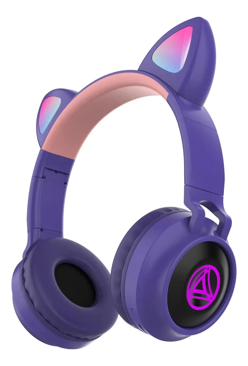 AUDIFONOS INALAMBRICOS BLUETOOTH CON DISEÑO DE GATO PARA NIÑAS - 1