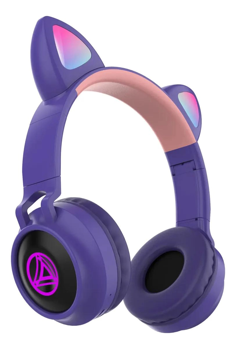 AUDIFONOS INALAMBRICOS BLUETOOTH CON DISEÑO DE GATO PARA NIÑAS - 2