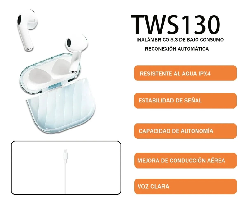 AURICULARES BLUETOOTH TWS INALAMBRICOS CON ESTUCHE DE C - 2