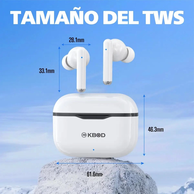 AUDIFONOS INALAMBRICOS BLUETOOTH 5.3 TWS CON CARGA TIPO C - 2