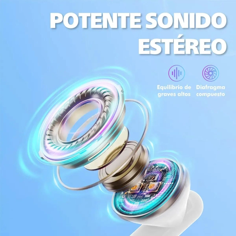 AUDIFONOS INALAMBRICOS BLUETOOTH 5.3 TWS CON CARGA TIPO C - 4