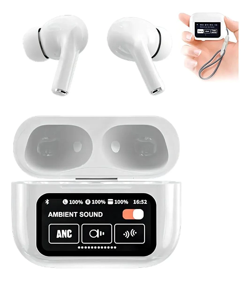 AUDIFONOS INALAMBRICOS BLUETOOTH A9PRO CON PANTALLA - 3