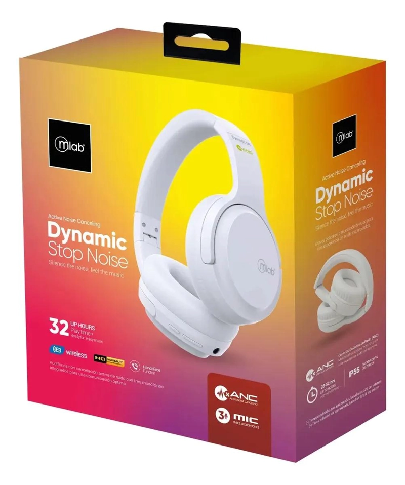 AUDIFONOS DYNAMIC STOP NOISE EN VARIOS COLORES - 4