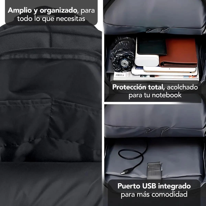 MOCHILA PARA NOTEBOOK URBAN SHIELD PRO PARA VIAJE Y USO - 3