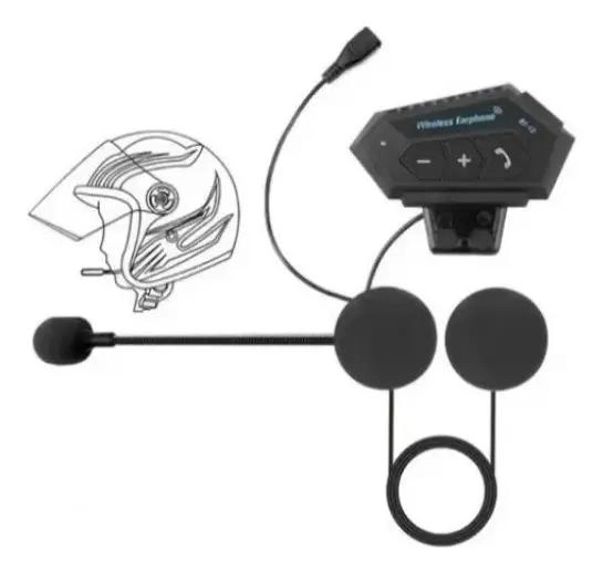 AURICULARES BLUETOOTH BT 12 PARA MOTO CON INTERCOMUNICADO - 1