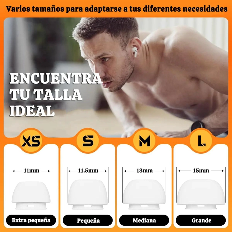 ALMOHADILLAS DE SILICONA PARA AUDIFONOS AIRPODS PRO - 2