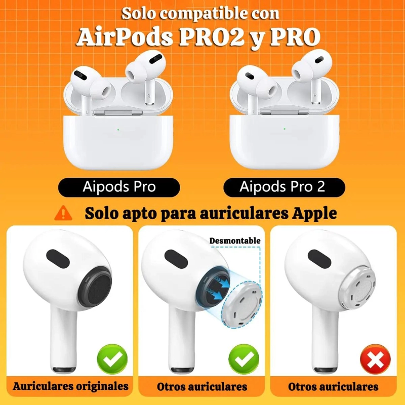 ALMOHADILLAS DE SILICONA PARA AUDIFONOS AIRPODS PRO - 3