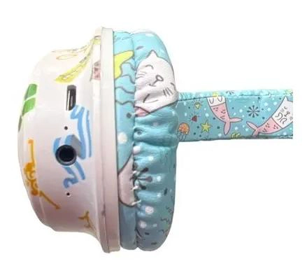 AUDIFONOS BLUETOOTH INALAMBRICOS PARA NIÑAS CON DISEÑO COLORIDO - 4
