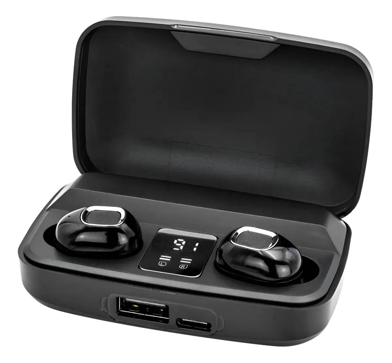 AUDIFONOS INALAMBRICOS NEGROS CON SONIDO POTENTE - 1
