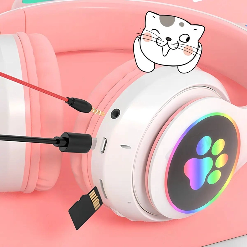 AURICULARES GAMER INALAMBRICOS VERDE CON MICROFONO - 5