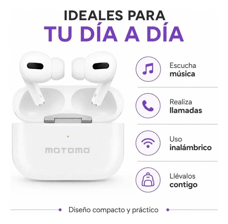 AUDIFONOS INALAMBRICOS BLUETOOTH COLOR BLANCO - 5