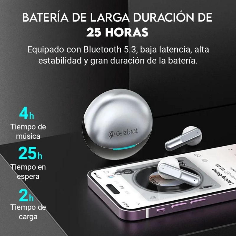 AUDIFONOS INALAMBRICOS CON ESTUCHE DE CARGA W61 - 4
