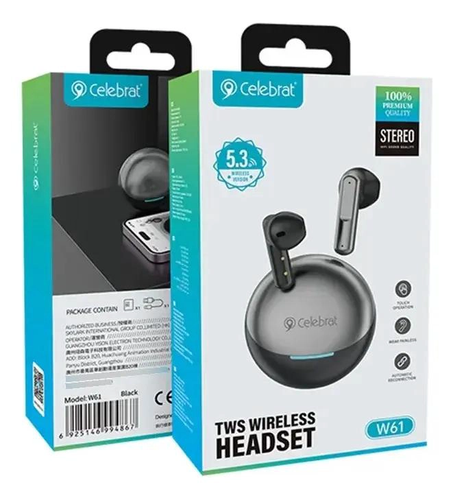 AUDIFONOS INALAMBRICOS CON ESTUCHE DE CARGA W61 - 5