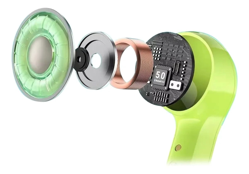 AUDIFONOS INALAMBRICOS BLUETOOTH COLOR VERDE - 4