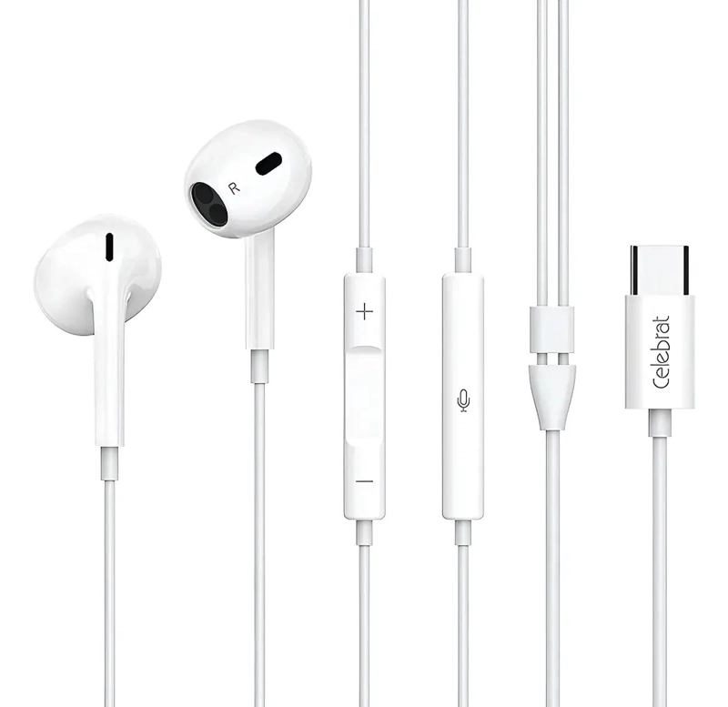 AUDIFONOS MANOS LIBRES CON CONEXION USB-C Y DECODIFICADOR - 1