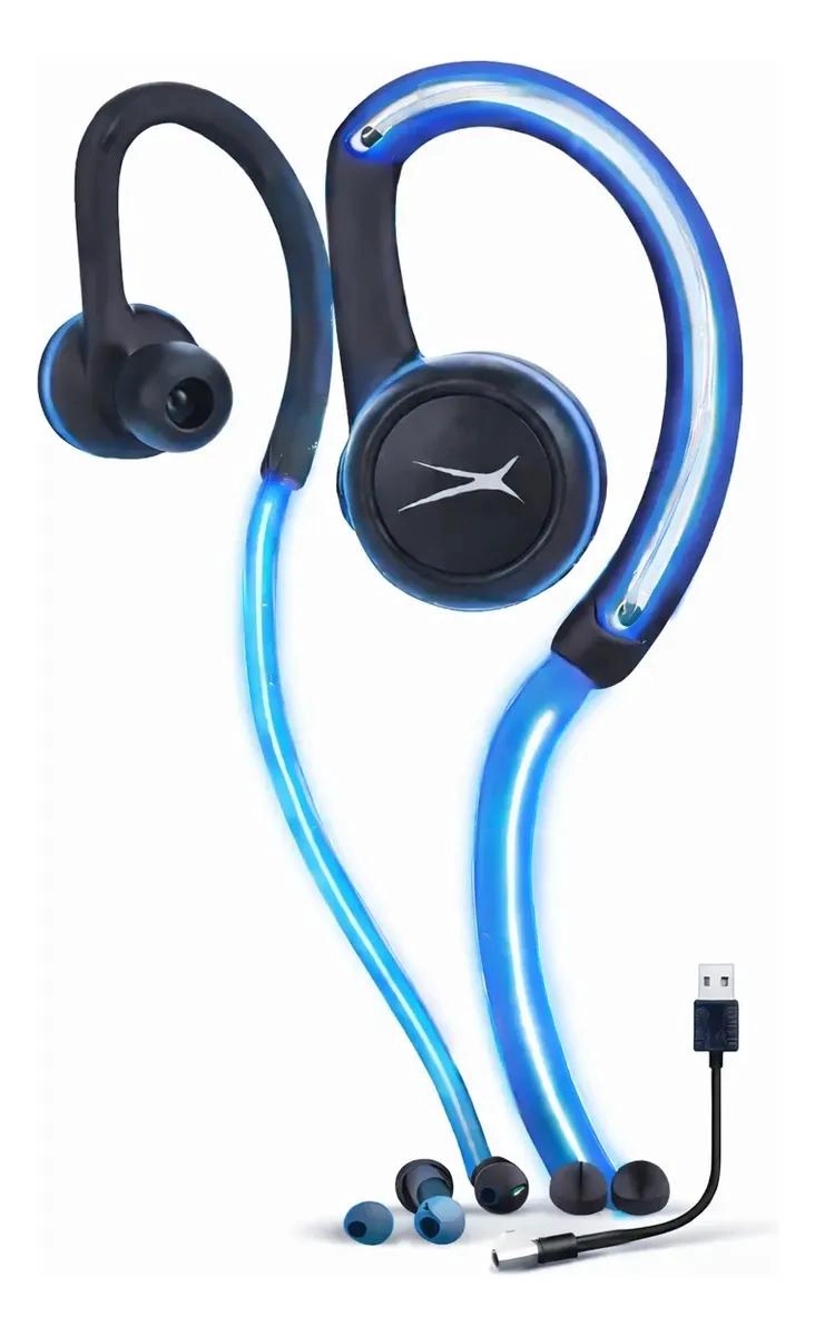 AUDIFONOS BLUETOOTH DEPORTIVOS IPX4 CON LUZ LED Y 6H DE B - 2