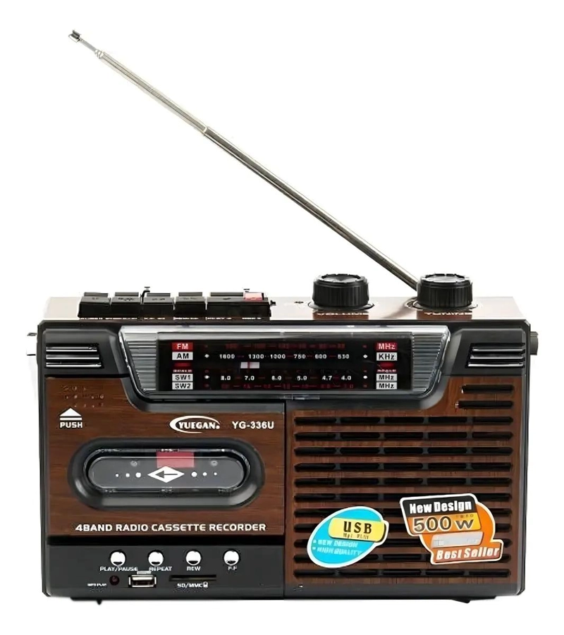 RADIO CASSETTE AM/FM SW USB SD CON PILAS - 1