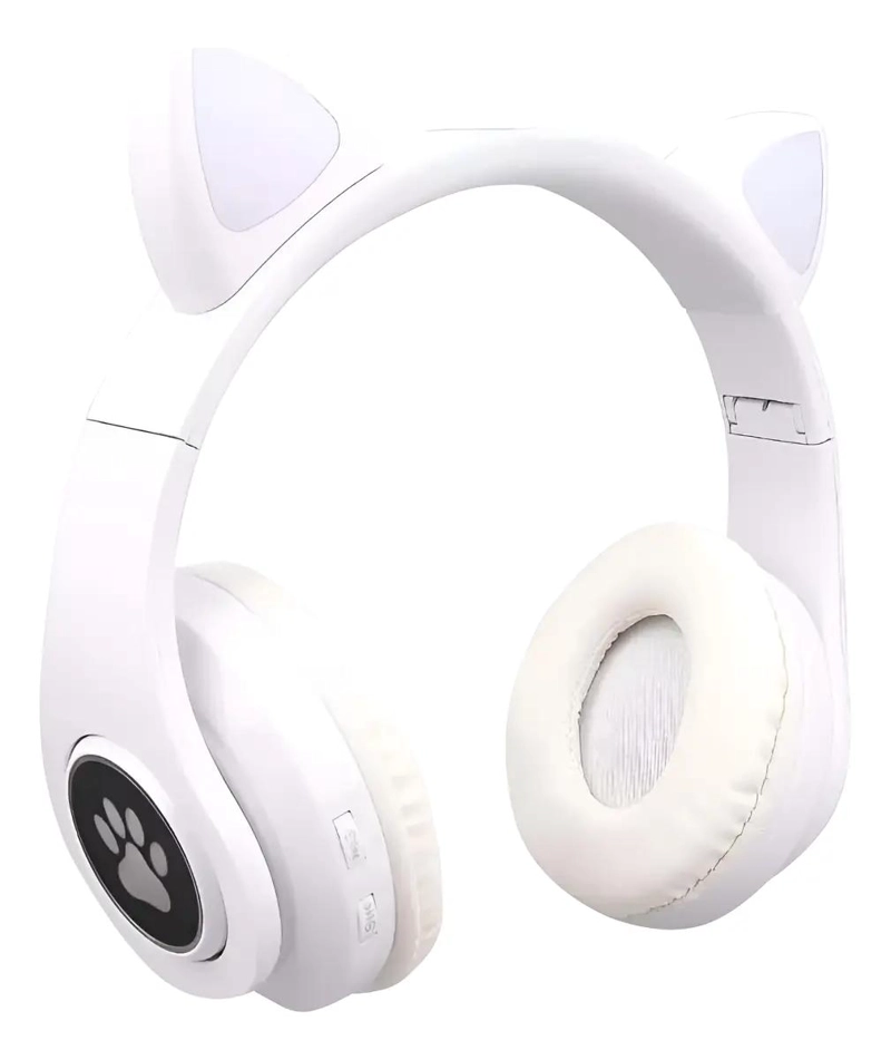 AUDIFONOS INALAMBRICOS BLUETOOTH B39 CON OREJAS DE GATO Y - 1