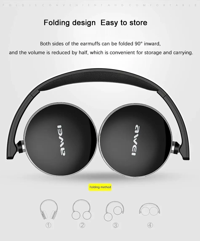 AUDIFONOS BLUETOOTH MANOS LIBRES HI-FI A500BL NEGRO - 3