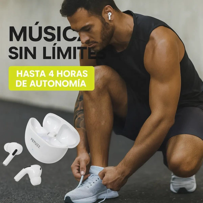 AUDIFONOS BLUETOOTH 5.4 INALAMBRICOS BLANCOS - 5