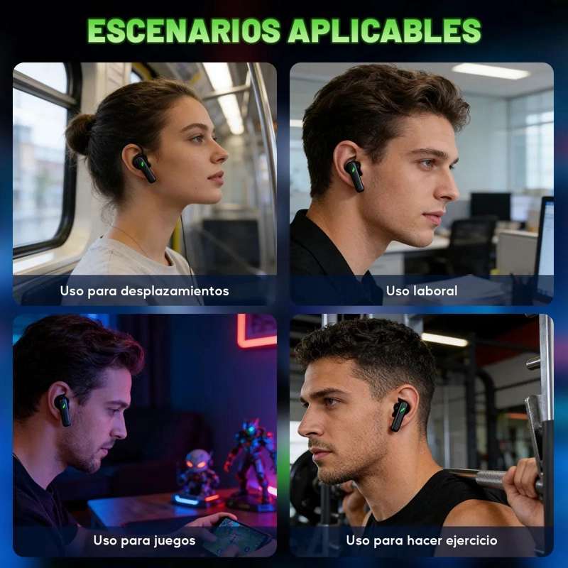 AURICULAR INALAMBRICO BLUETOOTH CON CANCELACION DE RUIDO - 1