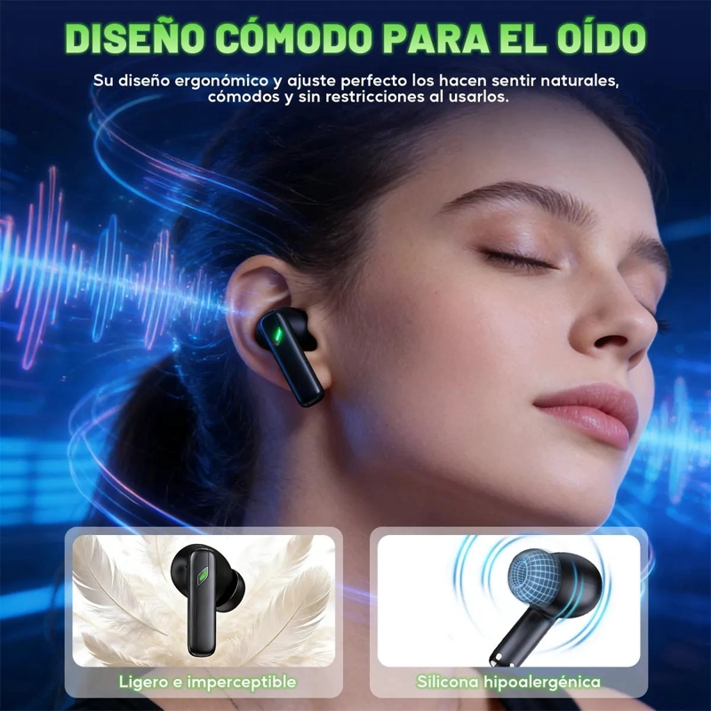 AURICULAR INALAMBRICO BLUETOOTH CON CANCELACION DE RUIDO - 2
