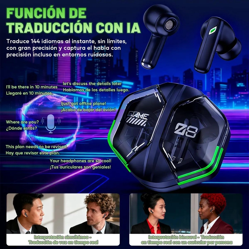 AURICULAR INALAMBRICO BLUETOOTH CON CANCELACION DE RUIDO - 4