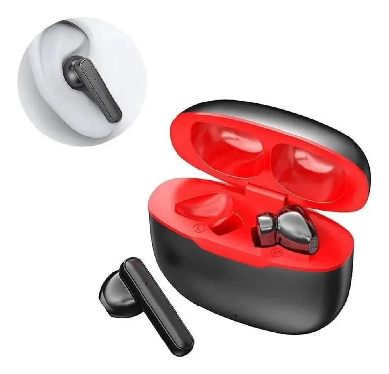 AUDIFONOS INALAMBRICOS TWS L33 NEGRO Y ROJO - 1