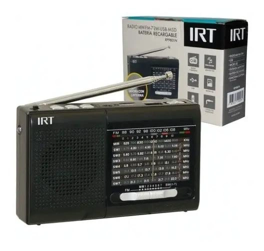RADIO PORTATIL AM/FM SW 9 BANDAS CON USB Y MICRO SD - 2