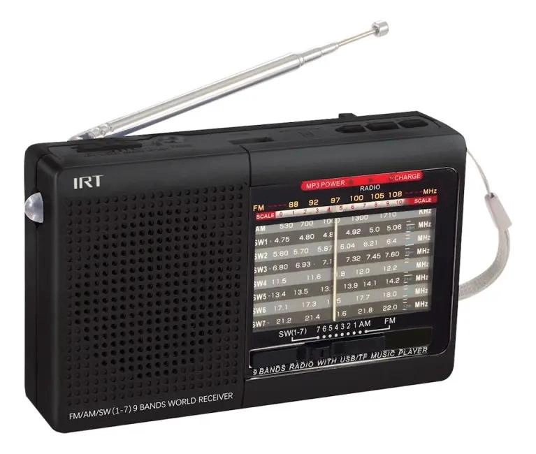 RADIO PORTATIL AM/FM SW 9 BANDAS CON USB Y MICRO SD - 5