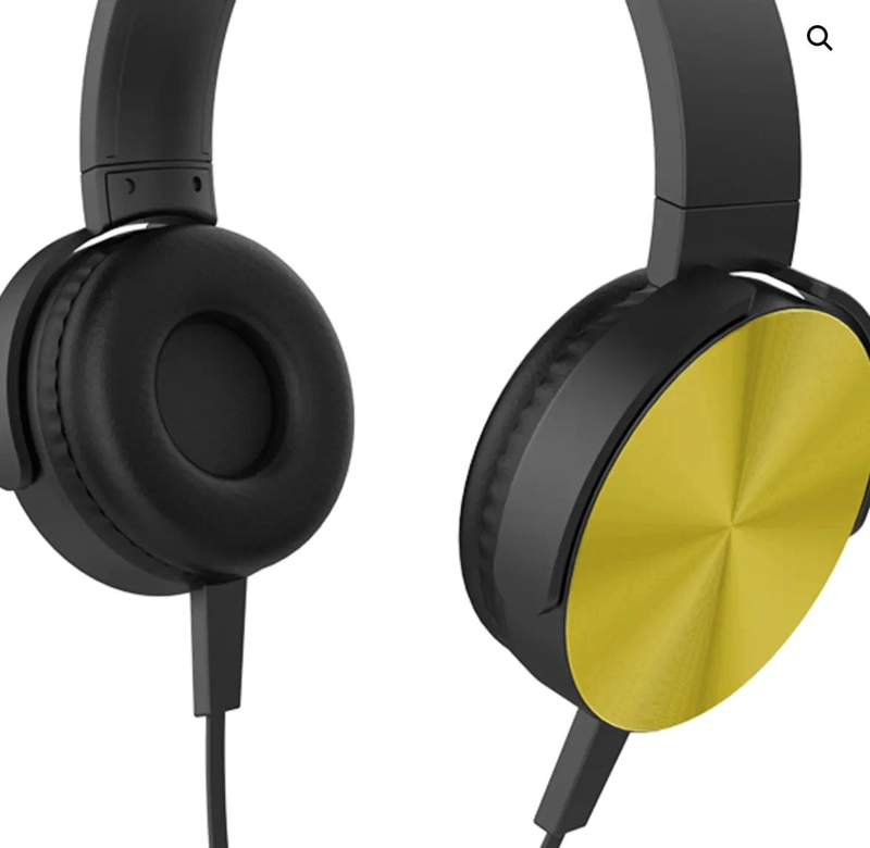 AUDIFONOS CON MICROFONO COLOR DORADO - 3
