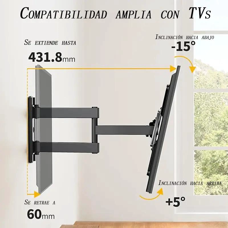 SOPORTE DE PARED PARA TV 14-55' EXTENSIBLE 120° - 4