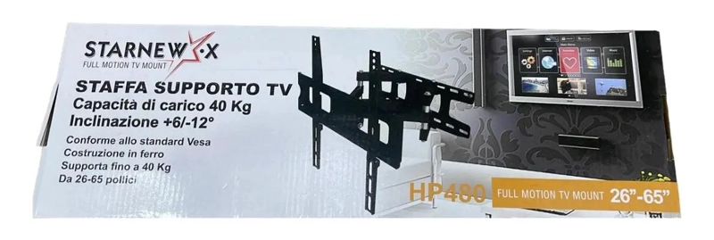 SOPORTE TV DOBLE BRAZO AJUSTABLE 20 A 65 PULGADAS - 5