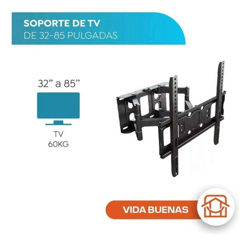 SOPORTE DE TV DOBLE BRAZO PARA PANTALLAS 32-85' - 4