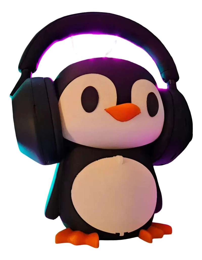 GENÉRICO SOPORTE PARA AUDIFONOS CON DISEÑO DE PINGÜINO